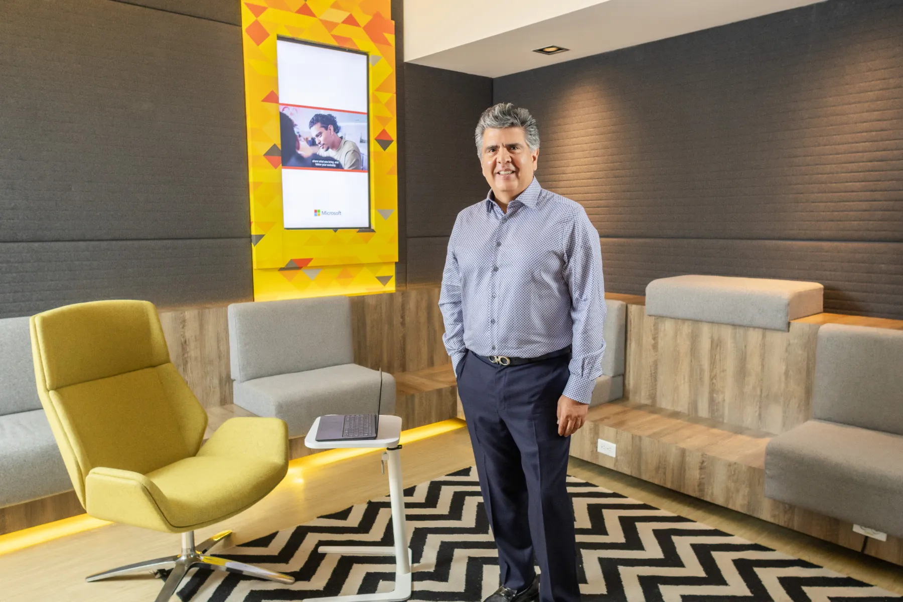 Sesión Microsoft – momento destacado del evento – fotografía corporativa en Colombia